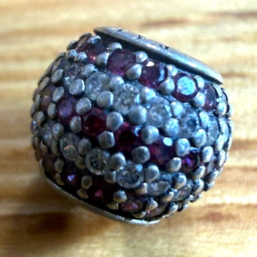 Pandora 791051CZS Fancy Pink Pave Lights CZ Charm S925 ALE Sterling Retired